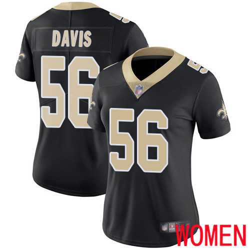 New Orleans Saints Limited Black Women DeMario Davis Home Jersey NFL Football 56 Vapor Untouchable Jersey